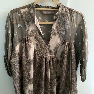 BNWOT $79 ZARA for MUM Silk Control Bottom Blouse